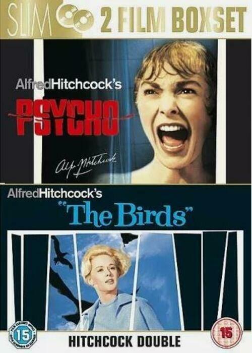 Psycho/The Birds [DVD] [1963] [Region 2] Horror Alfred Hitchcock - New Sealed - Attic Discovery Shop