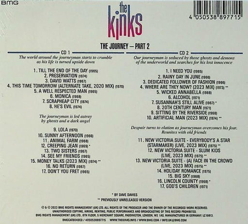 The Journey Part 2 - The Kinks [CD Album] (2 Disc Set) 2CD Version - New Sealed - Attic Discovery Shop