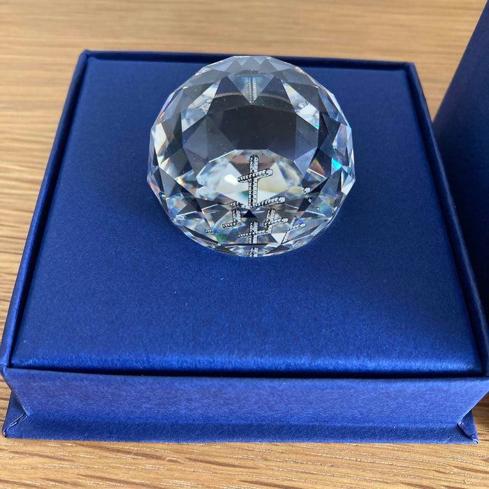 Swarovski 2003 Merate Italy Rare Event Cross Paperweight - High-quality Crystal - Very Good - Attic Discovery Shop