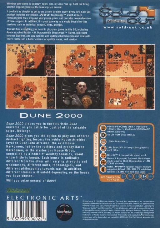 Dune 2000 (Rare PC CD-ROM Game) Remastered Classic Dune II Returns - Very Good - Attic Discovery Shop