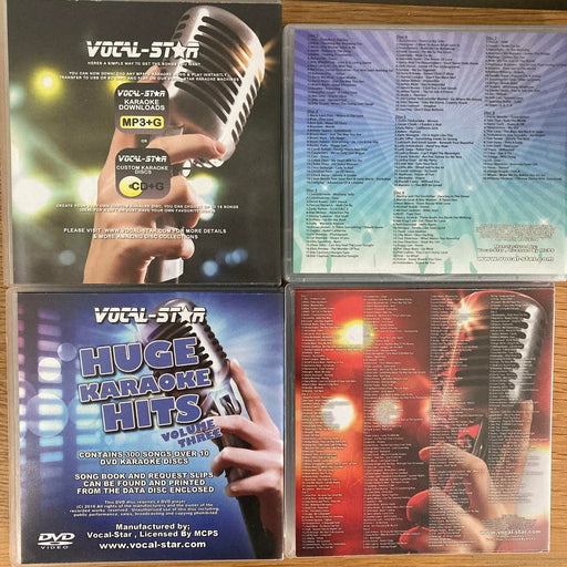 Vocal Star Karaoke 300 Hits Volume 1, 2, 3 4 Party Hits DVD Official 1000+ Songs - Very Good - Attic Discovery Shop