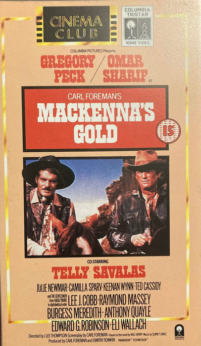 Mackenna's Gold [VHS] [1992] Rare Western Gregory Peck, Omar Sharif - Very Good