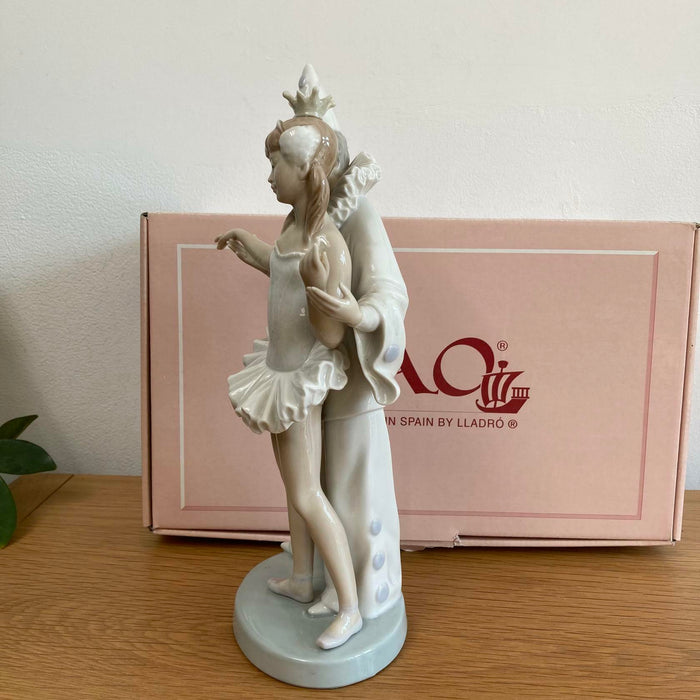 Lladro Figurine Carnival Couple #4882 Dancing Ballerina & Clown Glossy Perfect - Very Good - Attic Discovery Shop