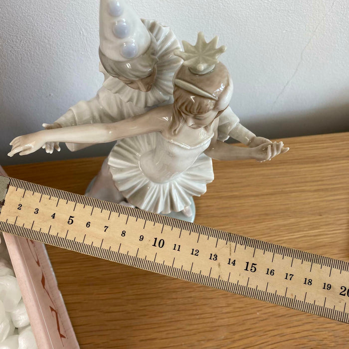 Lladro Figurine Carnival Couple #4882 Dancing Ballerina & Clown Glossy Perfect - Very Good - Attic Discovery Shop