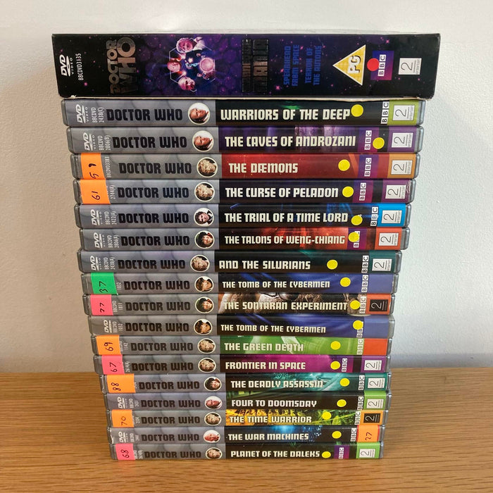 Doctor Who Classic Old Dr Jon Pertwee + Others DVD Bundle Job Lot 18 Total - Very Good