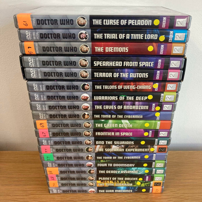 Doctor Who Classic Old Dr Jon Pertwee + Others DVD Bundle Job Lot 18 Total - Very Good