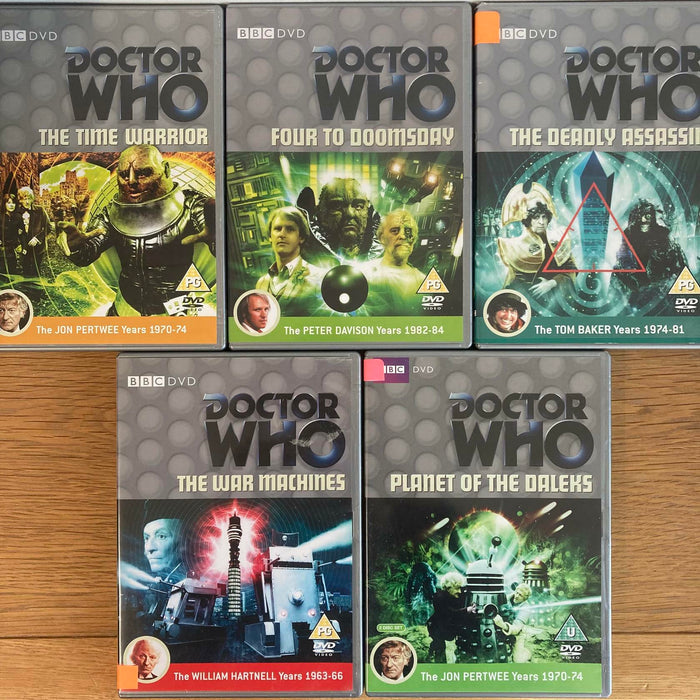 Doctor Who Classic Old Dr Jon Pertwee + Others DVD Bundle Job Lot 18 Total - Very Good