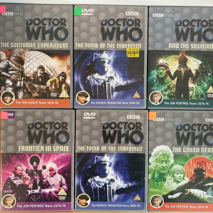 Doctor Who Classic Old Dr Jon Pertwee + Others DVD Bundle Job Lot 18 Total - Very Good