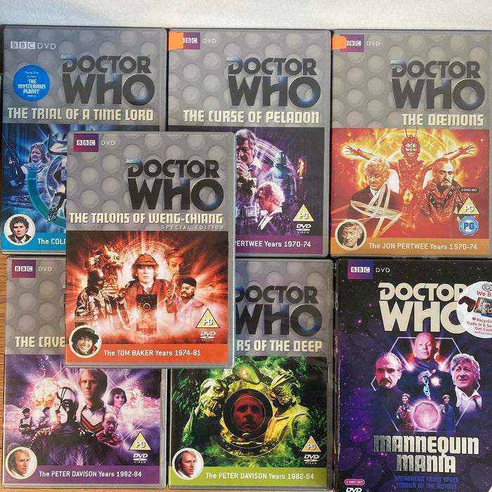 Doctor Who Classic Old Dr Jon Pertwee + Others DVD Bundle Job Lot 18 Total - Very Good