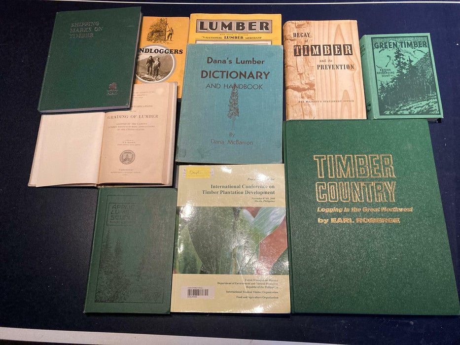 Timber / Country / Logging / Trees / Forestry Vintage Books Job Lot Bundle - Good - Attic Discovery Shop