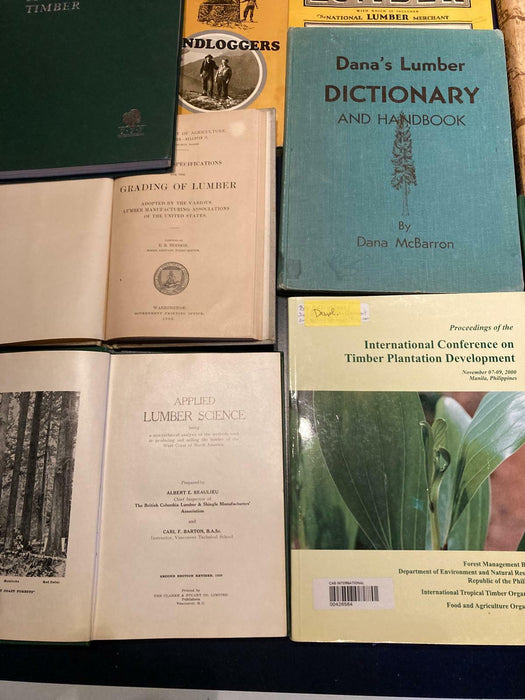 Timber / Country / Logging / Trees / Forestry Vintage Books Job Lot Bundle - Good - Attic Discovery Shop