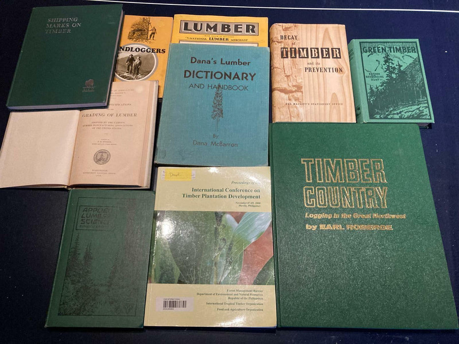 Timber / Country / Logging / Trees / Forestry Vintage Books Job Lot Bundle - Good - Attic Discovery Shop