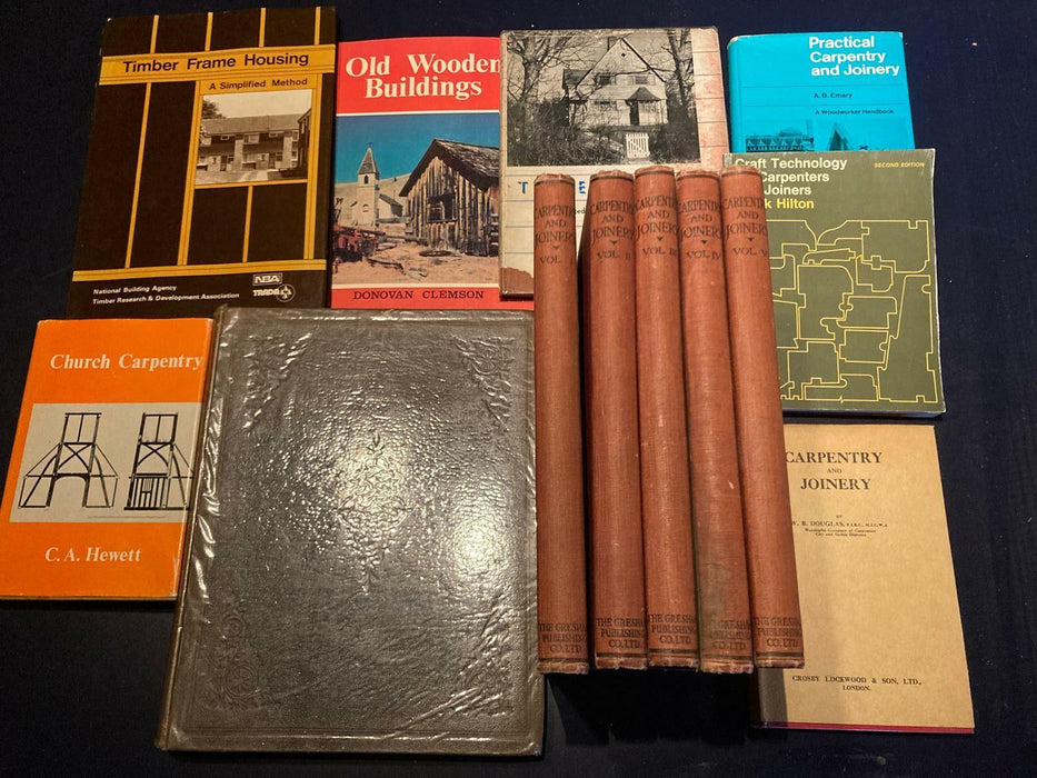 Carpentry / Wood / Wooden Buildings / Joinery Vintage Books Job Lot Bundle - Good