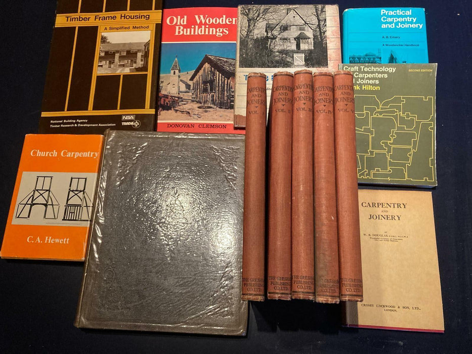 Carpentry / Wood / Wooden Buildings / Joinery Vintage Books Job Lot Bundle - Good