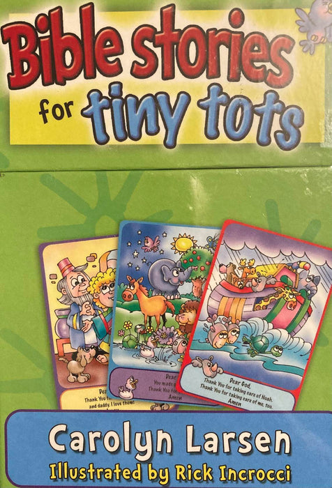 Bible Stories for Tiny Tots (ages 3-6) 16 Illustrated Story Card Set NEW Sealed