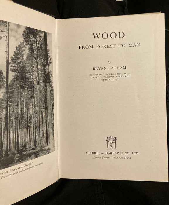 Wood from Forest to Man Bryan Latham Plant-geography World of Plants Book 1964 - Good