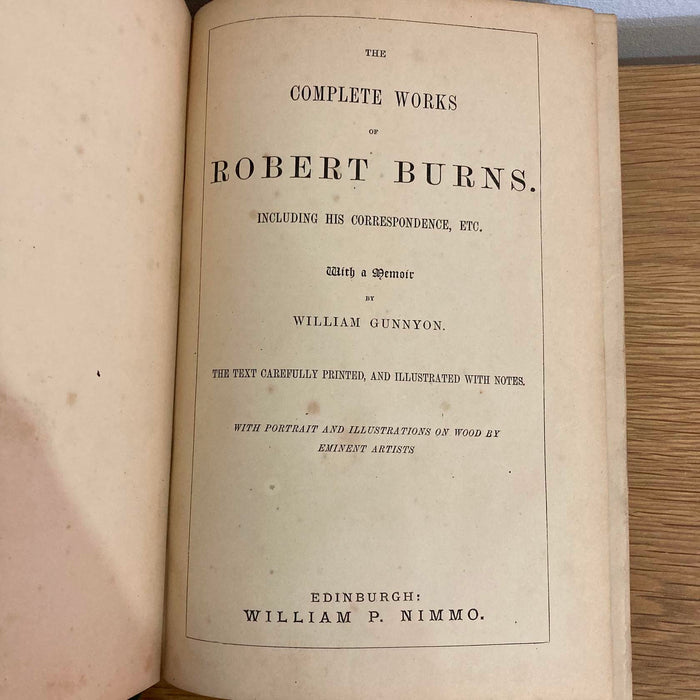 The Life and Work of ROBERT BURNS, 1st Edition 1867 Complete Works Hardback Book - Good