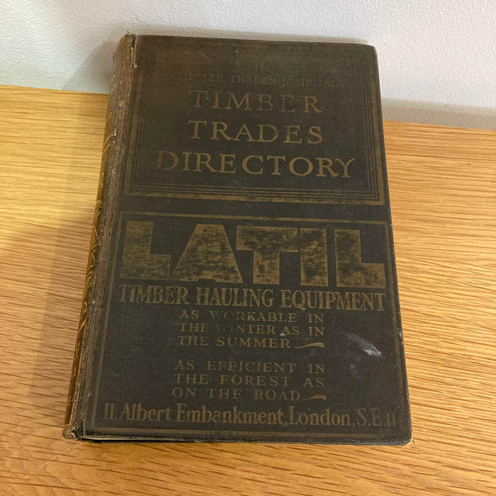 The Timber Trades Directory Journal 1939 Fleet St London Rare Book Wood Exporter - Good