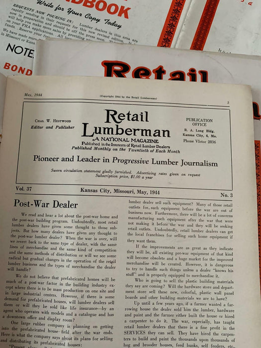 Retail Lumberman News Hardware Lumber Advertising Research Etc Rare x16! Job Lot - Good