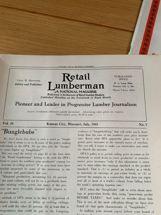 Retail Lumberman News Hardware Lumber Advertising Research Etc Rare x16! Job Lot - Good