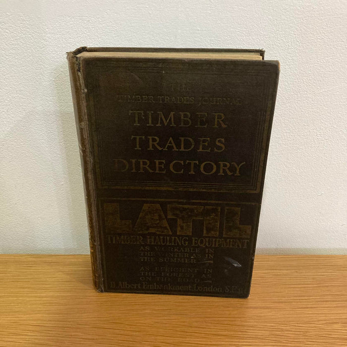 The Timber Trades Directory Journal 1939 Fleet St London Rare Book Wood Exporter - Good