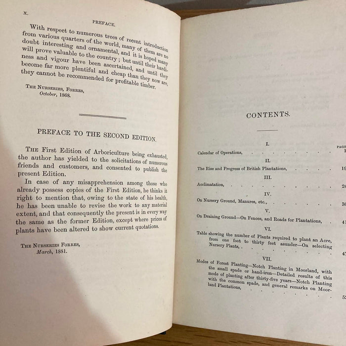 1881 Arboriculture by John Grigor Quarter Morocco by Maltbys Second Edition Book - Good