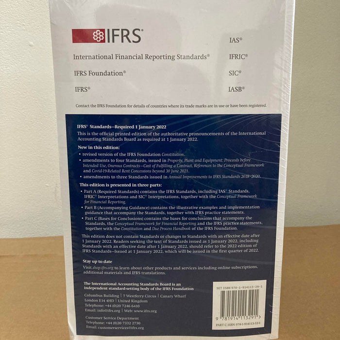 IFRS Standards 2022 Full Set - For Accounting - Complete - New Sealed