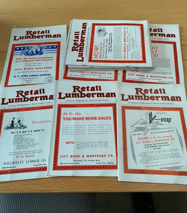 Retail Lumberman News Hardware Lumber Advertising Research Etc Rare x16! Job Lot - Good