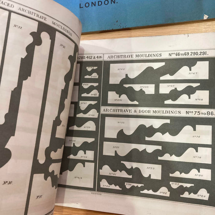 Moulding Works Antique McGaw and Co's Rare 1800s Lambeth London Wood Mould Lists - Good