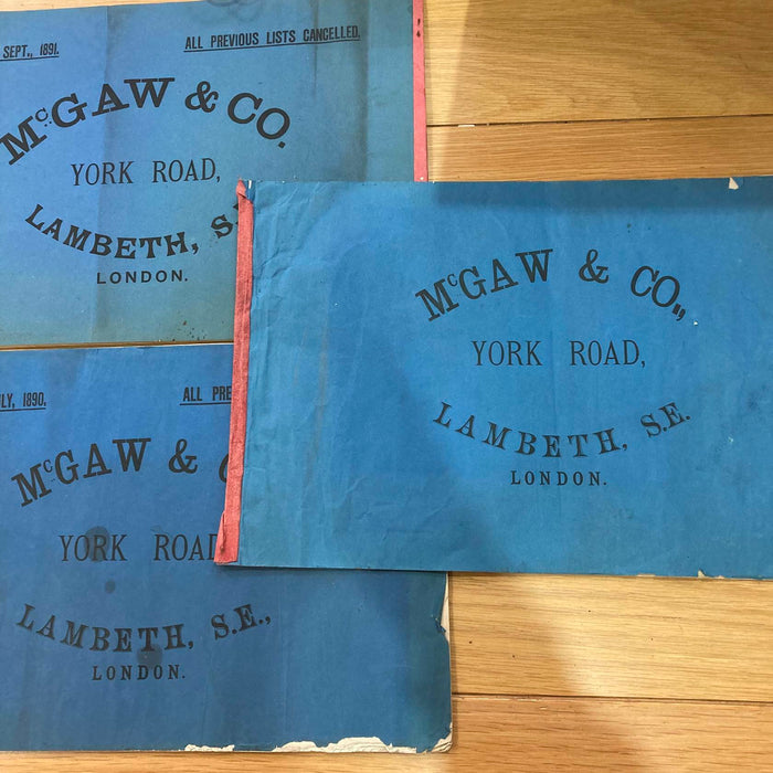 Moulding Works Antique McGaw and Co's Rare 1800s Lambeth London Wood Mould Lists - Good