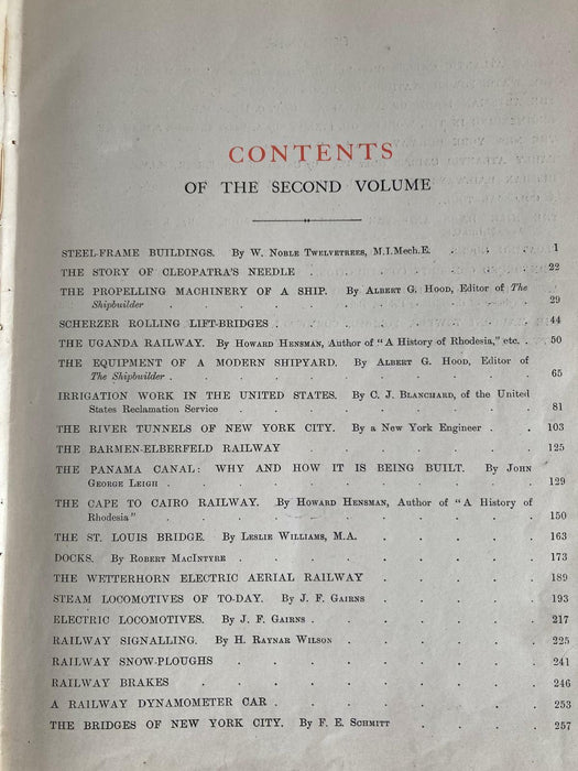 Engineering Wonders of the World Archibald Williams Books 1909 1-3 Illustrated - Good