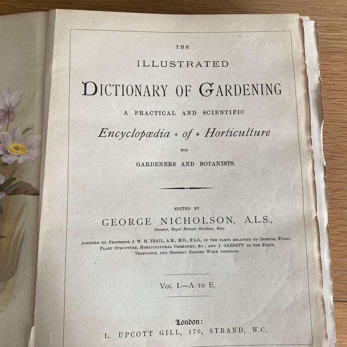 The Illustrated Dictionary of Gardening An Encyclopedia Horticulture 1886 Set - Good