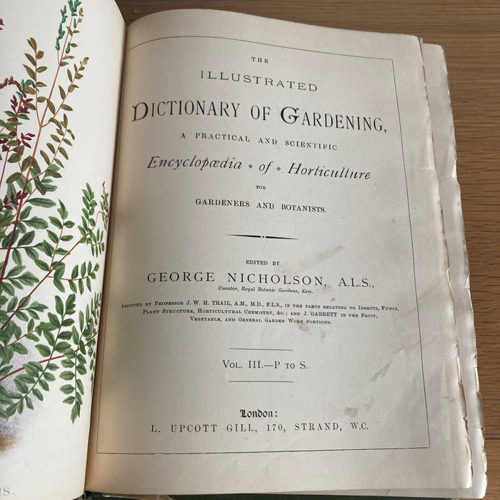 The Illustrated Dictionary of Gardening An Encyclopedia Horticulture 1886 Set - Good