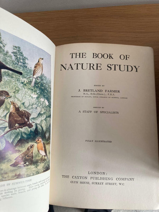 The Book Of Nature Study Volumes 1-6 Bretland Farmer Caxton Antique Early 1900s - Good