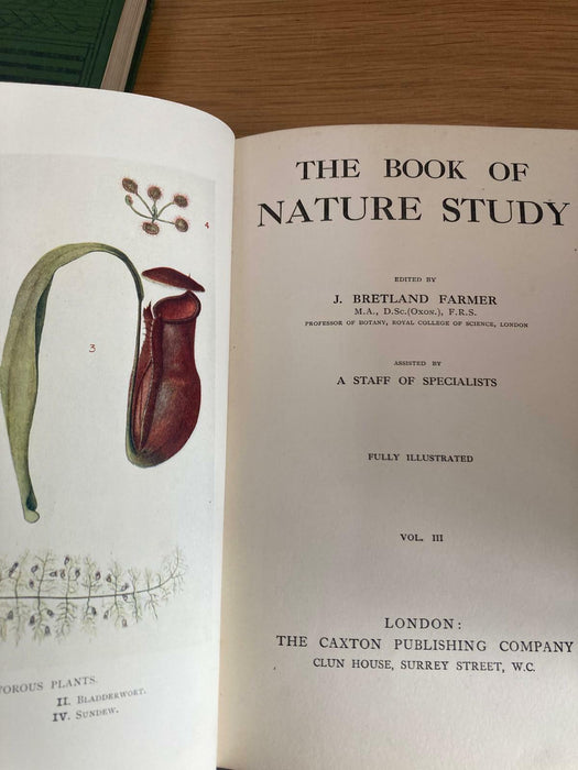 The Book Of Nature Study Volumes 1-6 Bretland Farmer Caxton Antique Early 1900s - Good