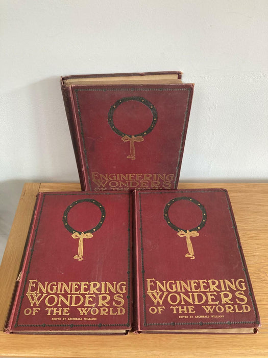 Engineering Wonders of the World Archibald Williams Books 1909 1-3 Illustrated - Good