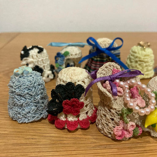 Handmade Thimble Covers with Beads, Ribbons, Fabrics Etc Rare Vintage x13 Lot - Good - Attic Discovery Shop