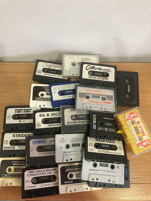 C64 Commodore 64 Games Cassette Bundle Lot 80+ Star Wars, Aliens, Strider & MORE - Good