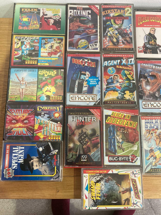 C64 Commodore 64 Games Cassette Bundle Lot 80+ Star Wars, Aliens, Strider & MORE - Good