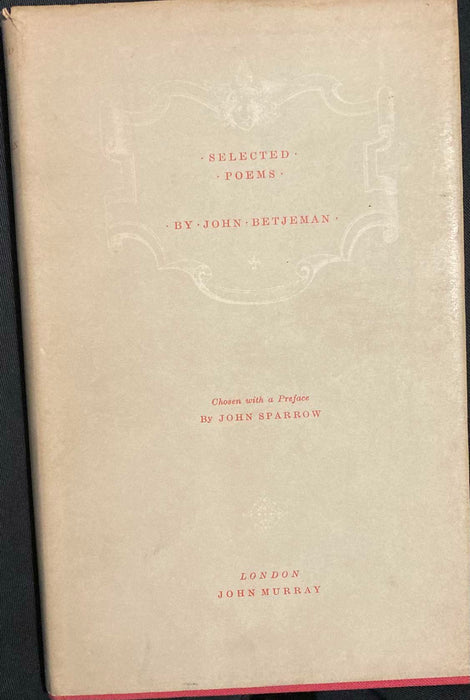 Selected Poems by John Betjeman Hardback Book Dated 1955 GC Inc Dust Jacket - Good