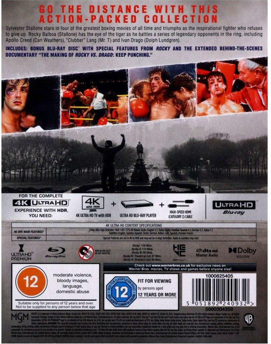 Rocky: The Knockout Collection [4K Ultra HD Blu-ray] [1976] [1985] - New Sealed