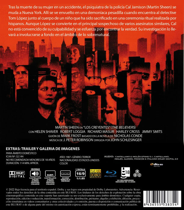 The Believers [Blu-ray] [1987] [Region B] [Rare SPANISH IMPORT] (Plays English) - Very Good - Attic Discovery Shop