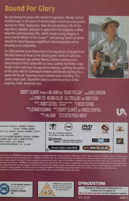 Bound For Glory [DVD] [1976] [Region 2] Deagostini Musicals - New Sealed