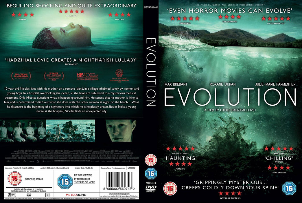 Evolution [DVD] [2016] [Region 2] Rare Horror Movie Max Brebant Roxane Duran - Very Good