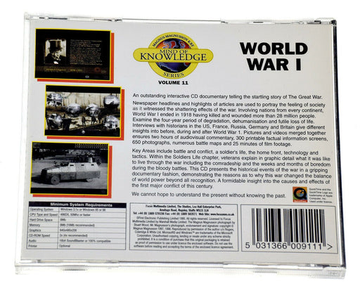 World War I WW1 Mind of Knowledge Interactive Documentary Presentation PC CD - Very Good - Attic Discovery Shop