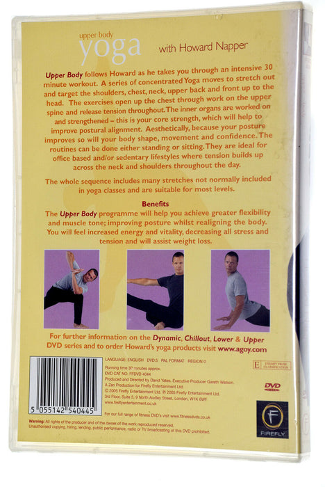 Yoga Howard Napper Upper Body EXERCISE Health DVD UK Region 2 - New Sealed - Attic Discovery Shop