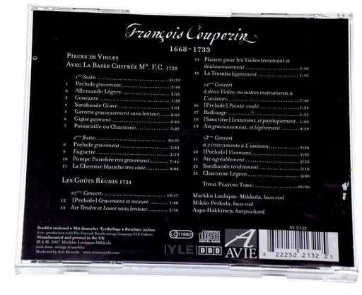 Francois Couperin Pieces 1668-1733 De Violes Rare CD Album - Complete, VGC - Very Good - Attic Discovery Shop