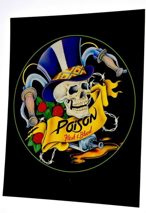 Poison Flesh & Blood ORIGINAL Rare Dated 1991 Vintage Photocard High Quality - Very Good - Attic Discovery Shop