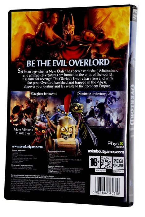 OVERLORD II (2) (Physical Disc) PC CD-ROM DVD Windows Computer Game - Very Good - Attic Discovery Shop