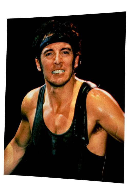 Bruce Springsteen Vest Top ORIGINAL Rare 1980s Vintage Photocard High Quality - Very Good - Attic Discovery Shop